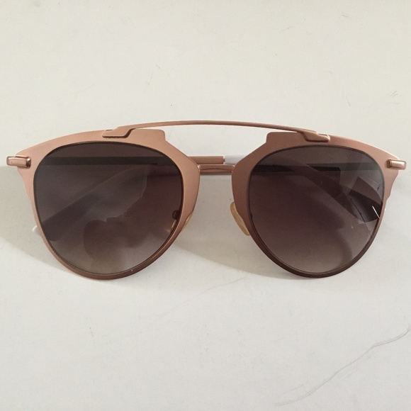 $149! AQS ALFIE Rose Gold & White Women's Aviator Sunglasses are New w/o Tags! - Picture 4 of 6